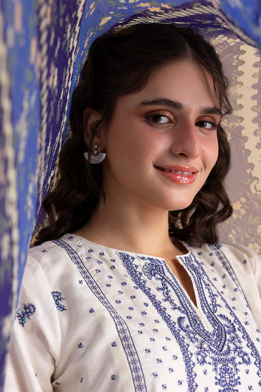 Embroidered Kurta Dupatta Trouser - 2567