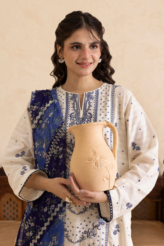 Embroidered Kurta Dupatta Trouser - 2567