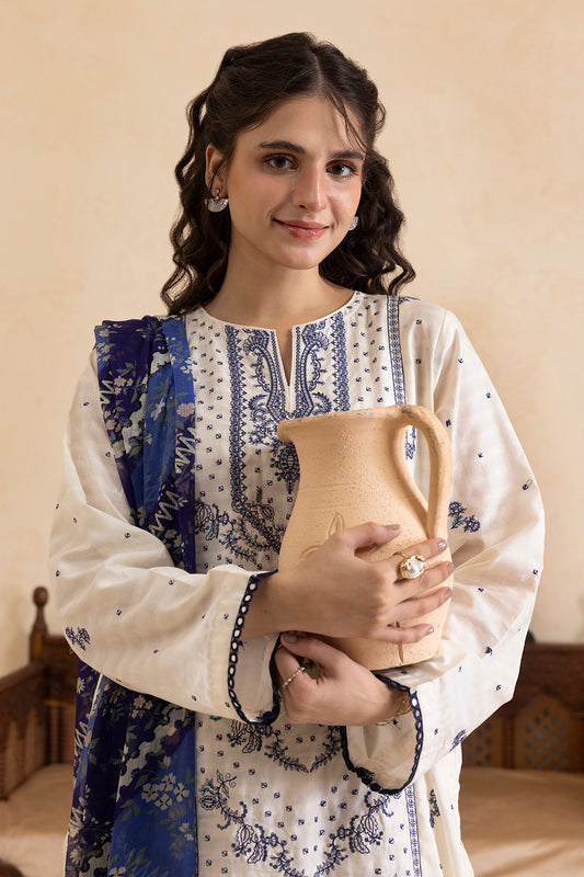 Embroidered Kurta Dupatta Trouser - 2567