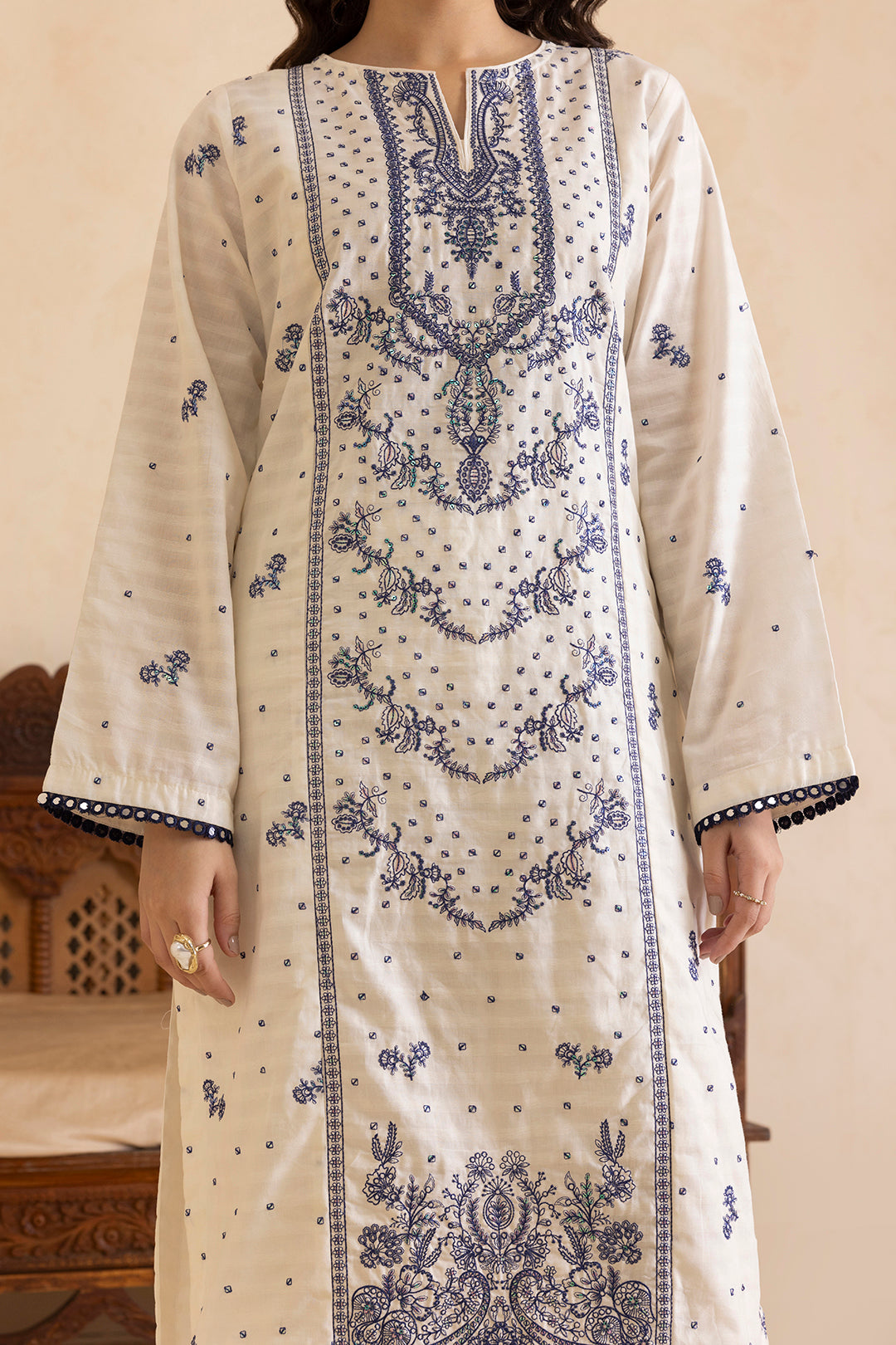 Embroidered Kurta Dupatta Trouser - 2567