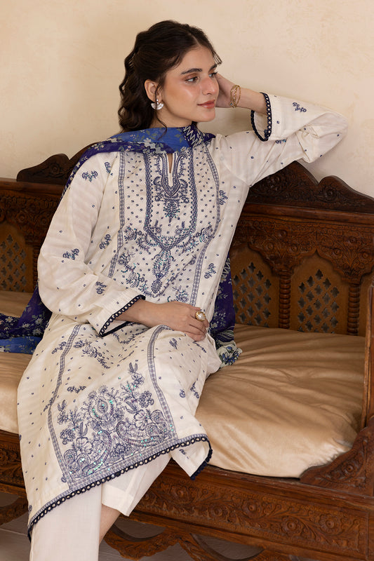 Embroidered Kurta Dupatta Trouser - 2567