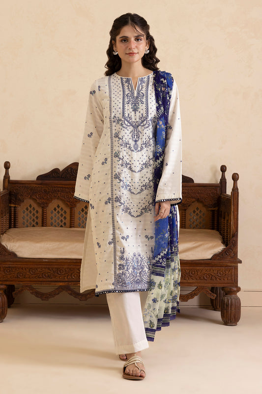 Embroidered Kurta Dupatta Trouser - 2567