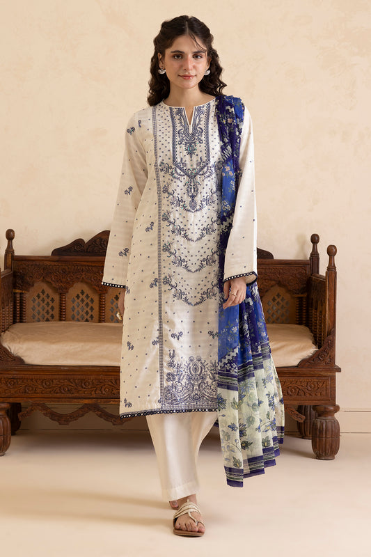 Embroidered Kurta Dupatta Trouser - 2567