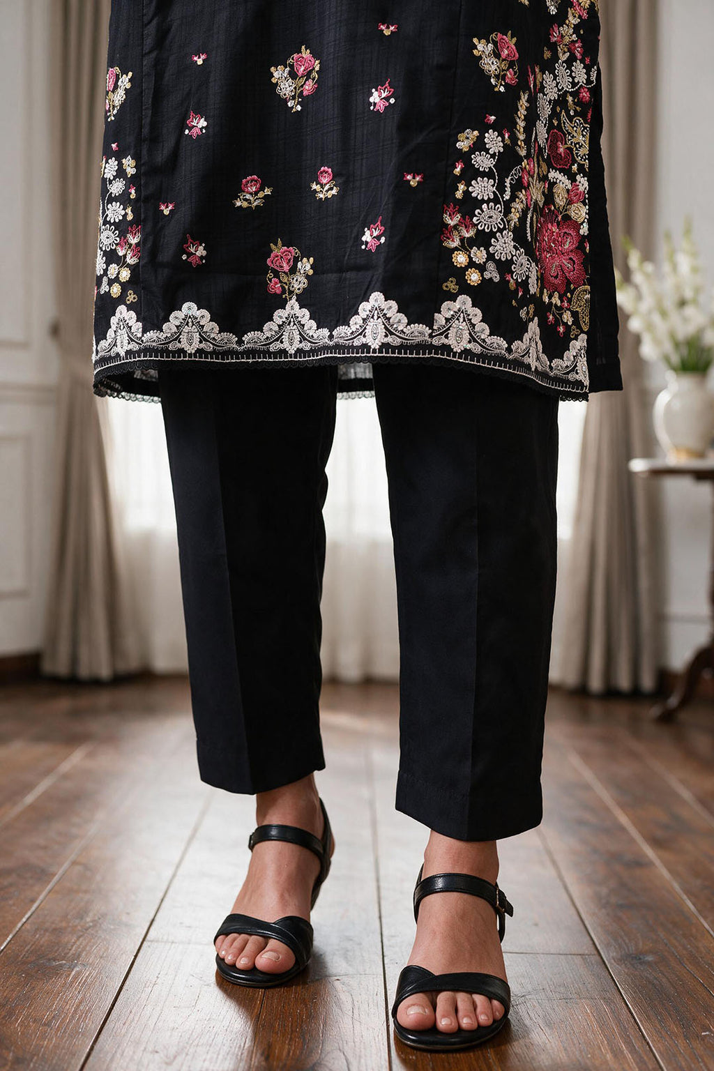 Embroidered Kurta Dupatta Trouser - 2568
