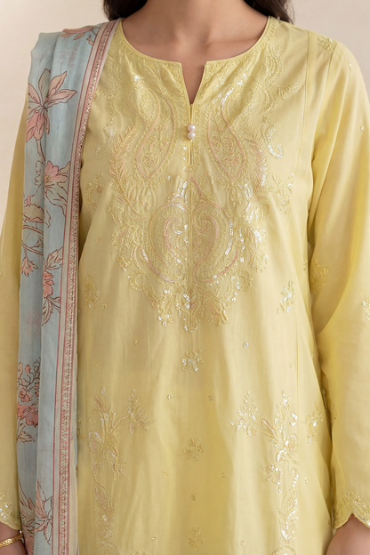 Embroidered Kurta Dupatta Trouser - 2578