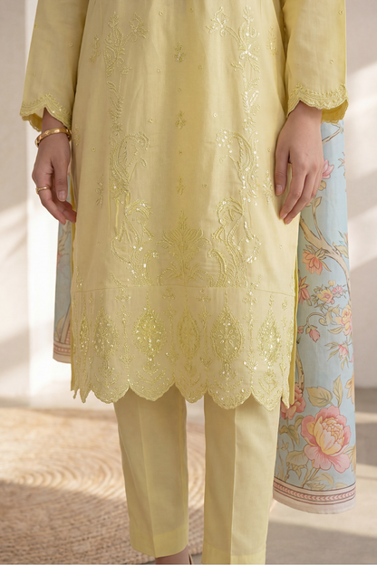 Embroidered Kurta Dupatta Trouser - 2578