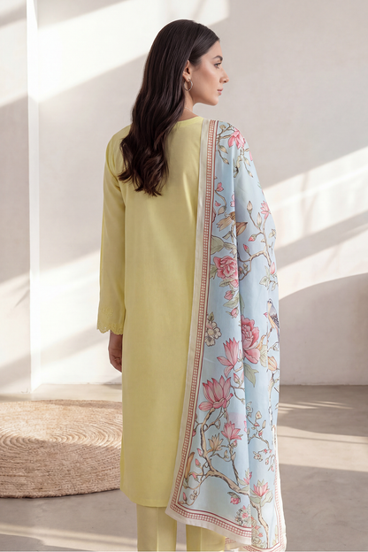 Embroidered Kurta Dupatta Trouser - 2578