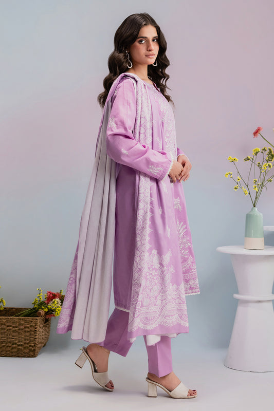 Embroidered Kurta Dupatta Trouser - 2579
