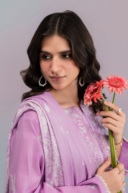 Embroidered Kurta Dupatta Trouser - 2579