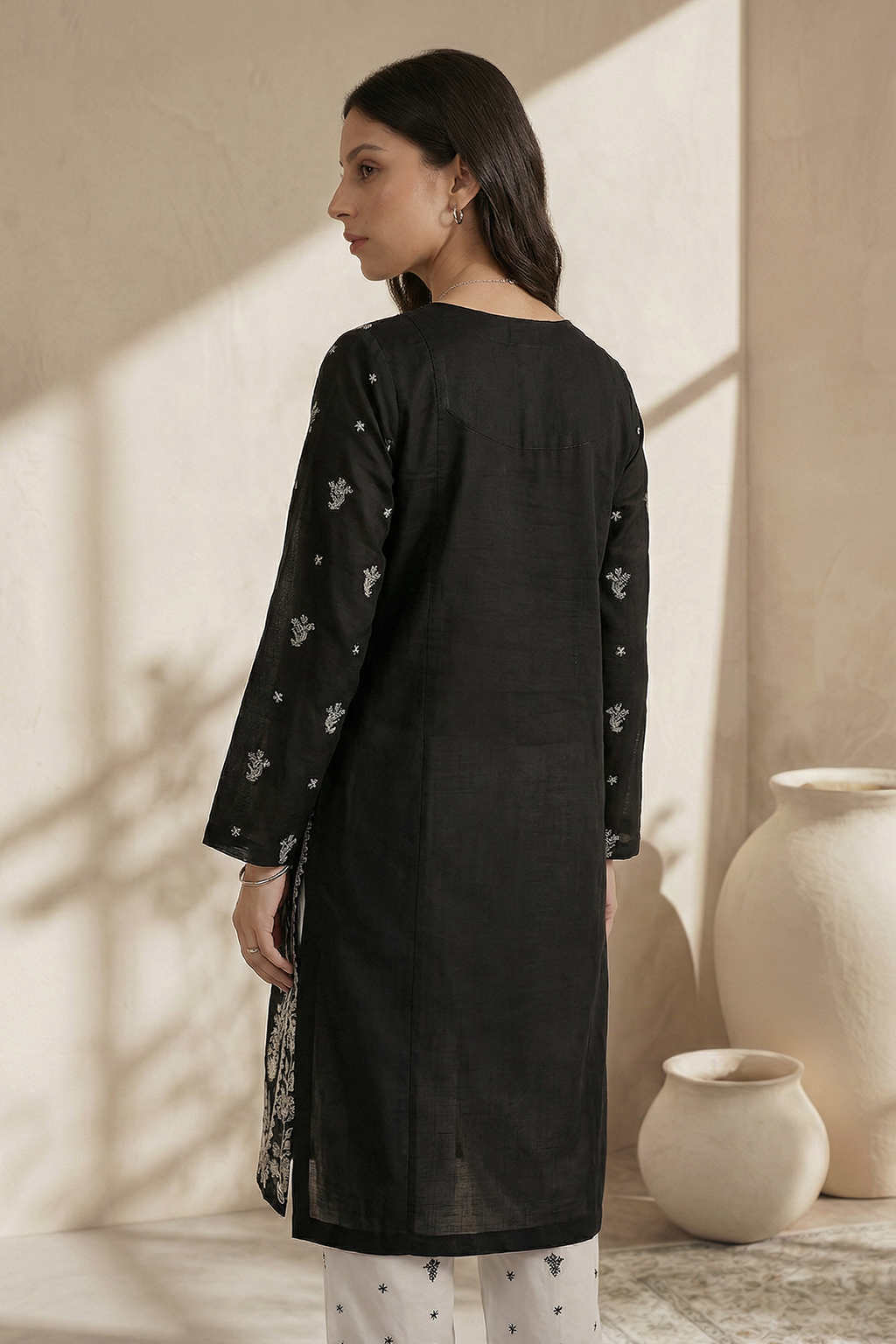 Embroidered Kurta Dupatta Trouser - 2581