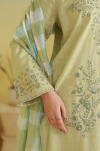 Embroidered Kurta Dupatta Trouser - 2584