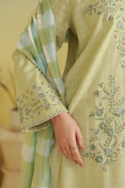 Embroidered Kurta Dupatta Trouser - 2584