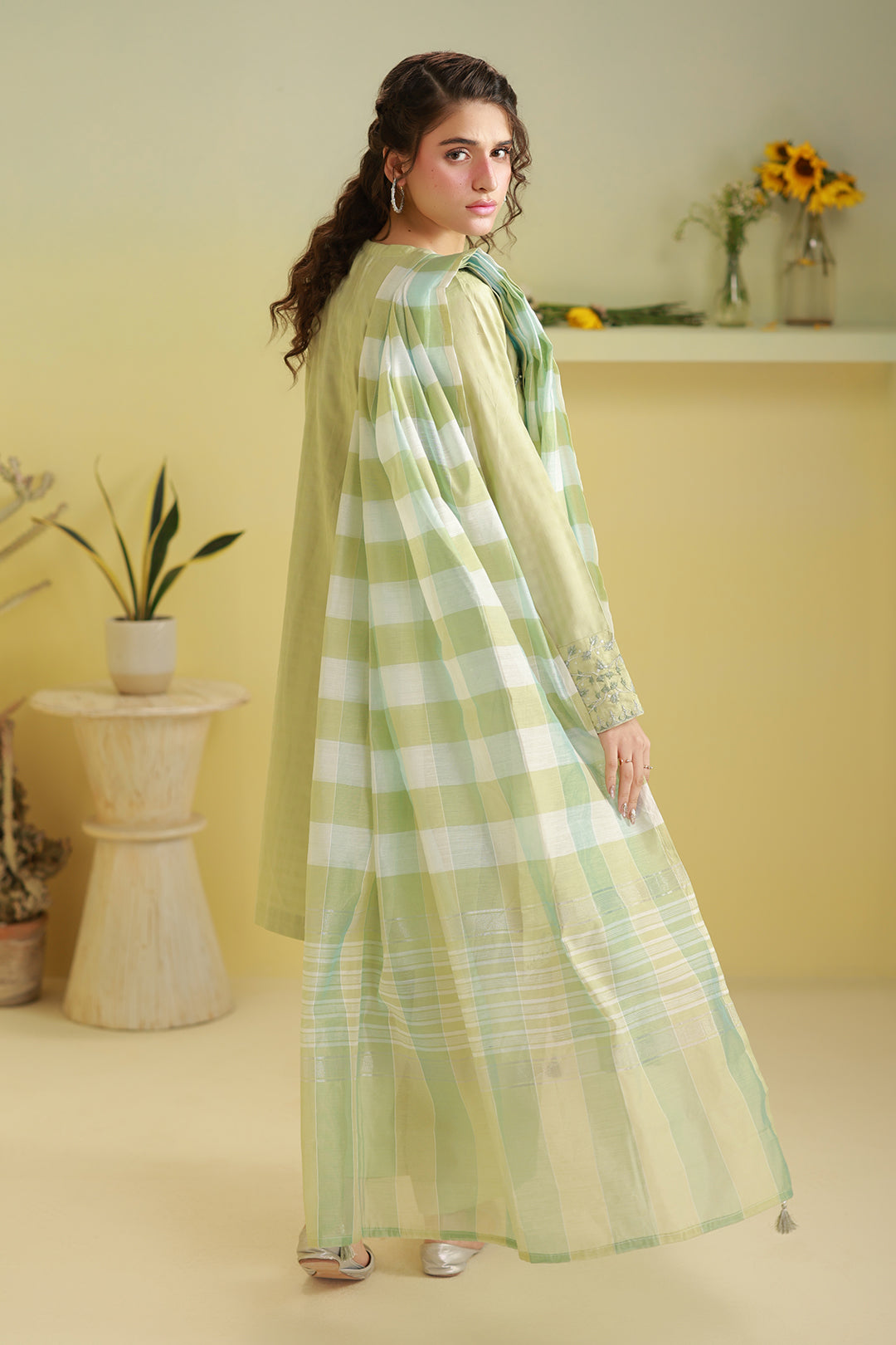 Embroidered Kurta Dupatta Trouser - 2584
