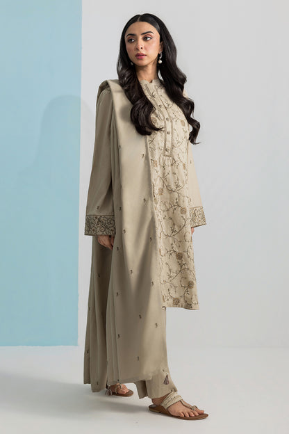 Embroidered Kurta Dupatta Trouser - 2589