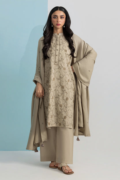 Embroidered Kurta Dupatta Trouser - 2589