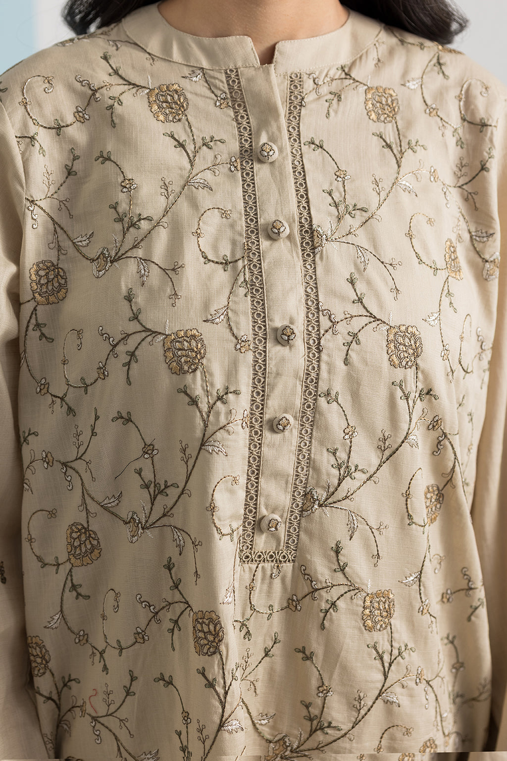 Embroidered Kurta Dupatta Trouser - 2589