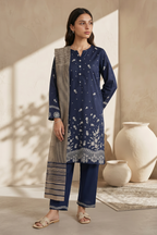 Embroidered Kurta Dupatta Trouser - 2590