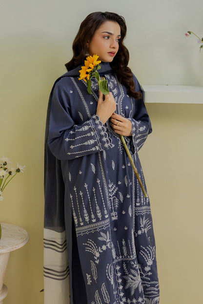 Embroidered Kurta Dupatta Trouser - 2591