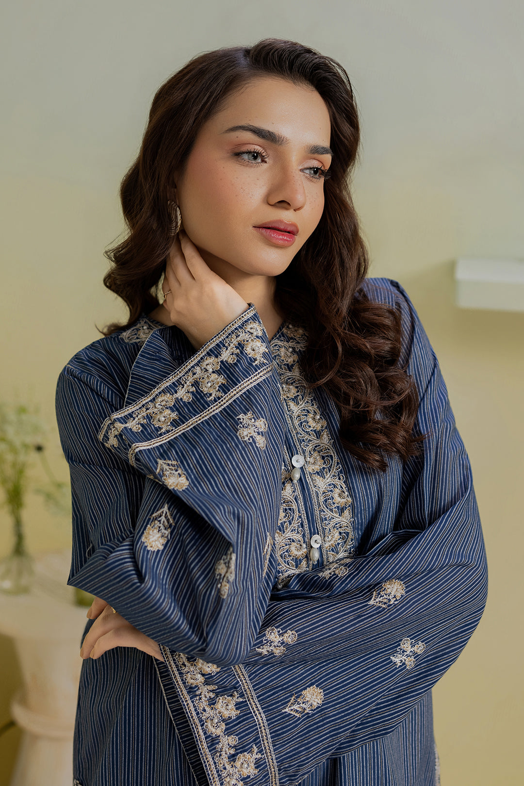 Embroidered Kurta Dupatta Trouser - 2591