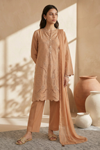 Embroidered Kurta Dupatta Trouser - 2595