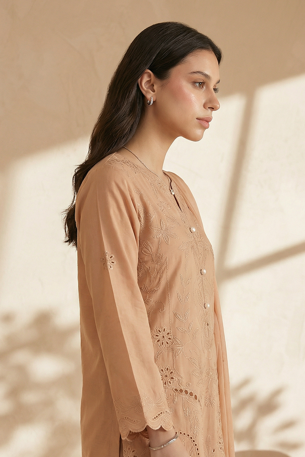 Embroidered Kurta Dupatta Trouser - 2595