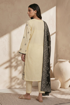 Embroidered Kurta Dupatta Trouser - 2597
