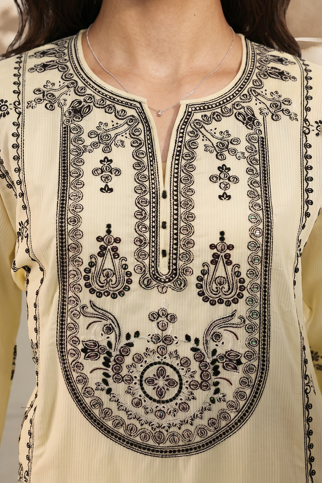 Embroidered Kurta Dupatta Trouser - 2597