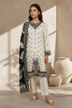 Embroidered Kurta Dupatta Trouser - 2598