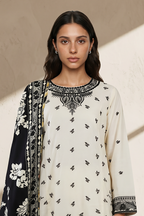 Embroidered Kurta Dupatta Trouser - 2598