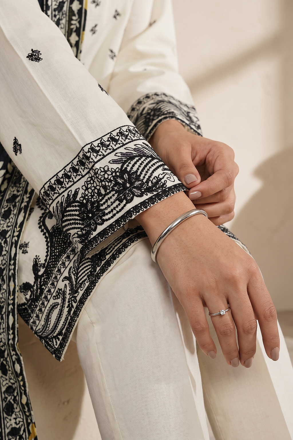 Embroidered Kurta Dupatta Trouser - 2598