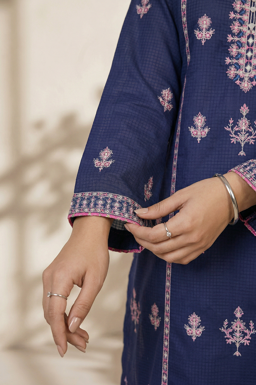 Embroidered Kurta Dupatta Trouser - 2605