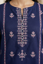 Embroidered Kurta Dupatta Trouser - 2605