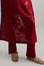 Embroidered Kurta Dupatta Trouser - 2607