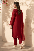 Embroidered Kurta Dupatta Trouser - 2607