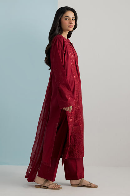 Embroidered Kurta Dupatta Trouser - 2607