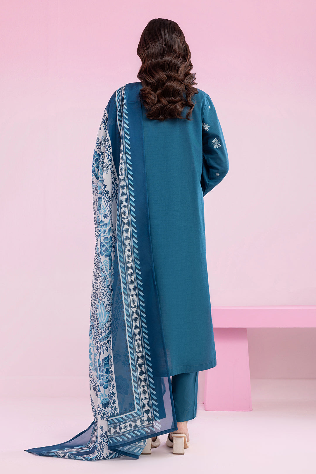 Embroidered Kurta Dupatta Trouser - 2608