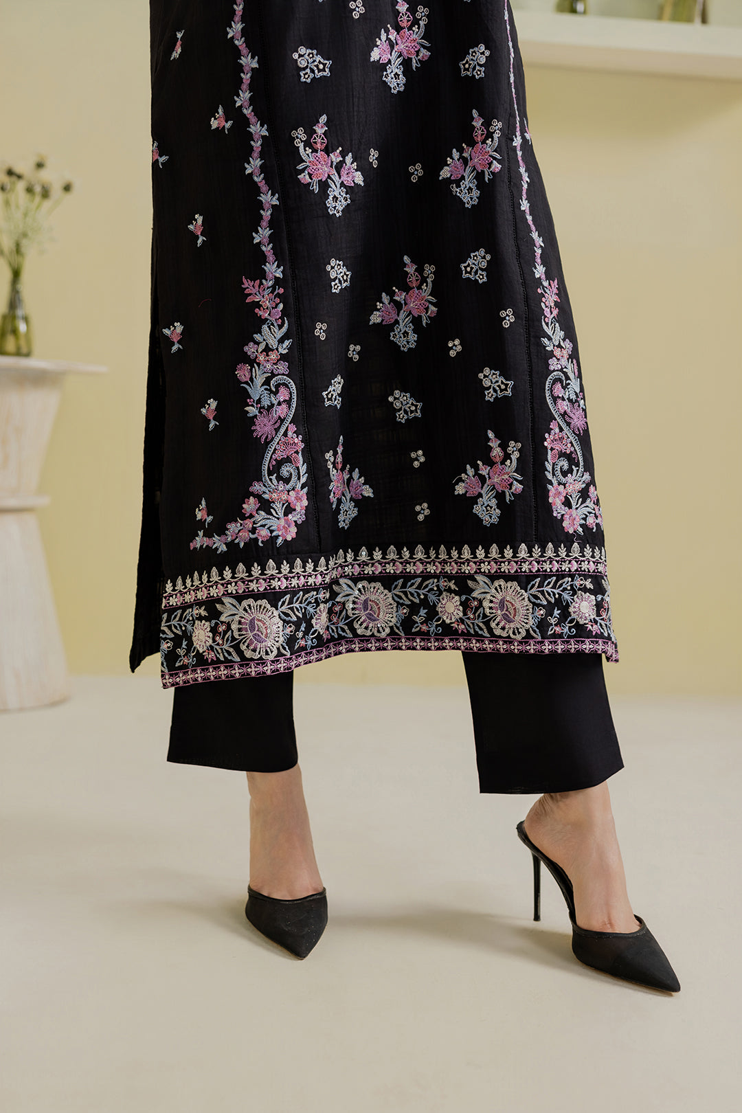 Embroidered Kurta Dupatta Trouser - 2609