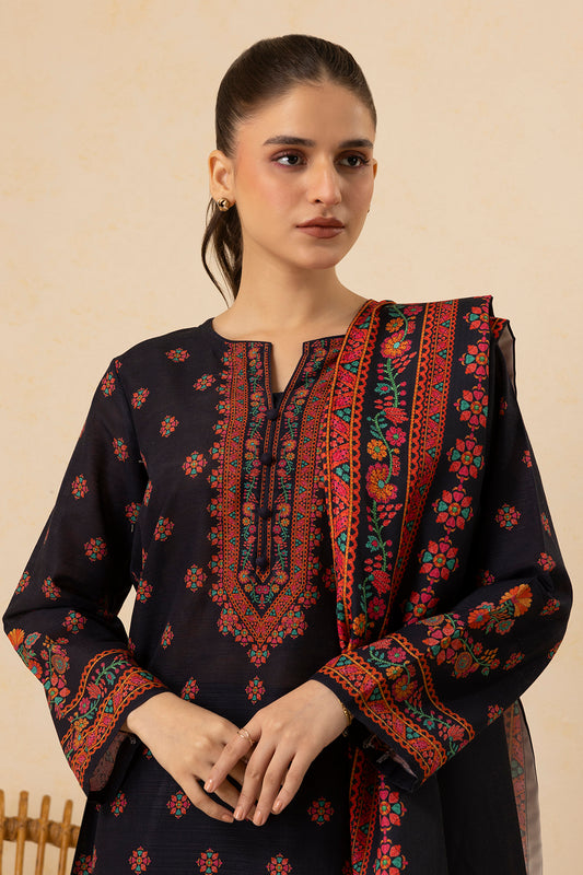 Embroidered Kurta Dupatta Trouser - 2696