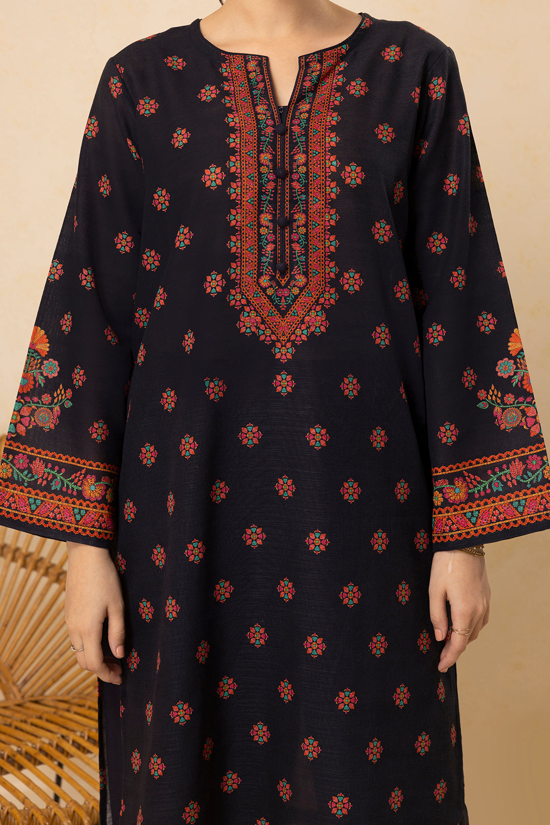 Embroidered Kurta Dupatta Trouser - 2696