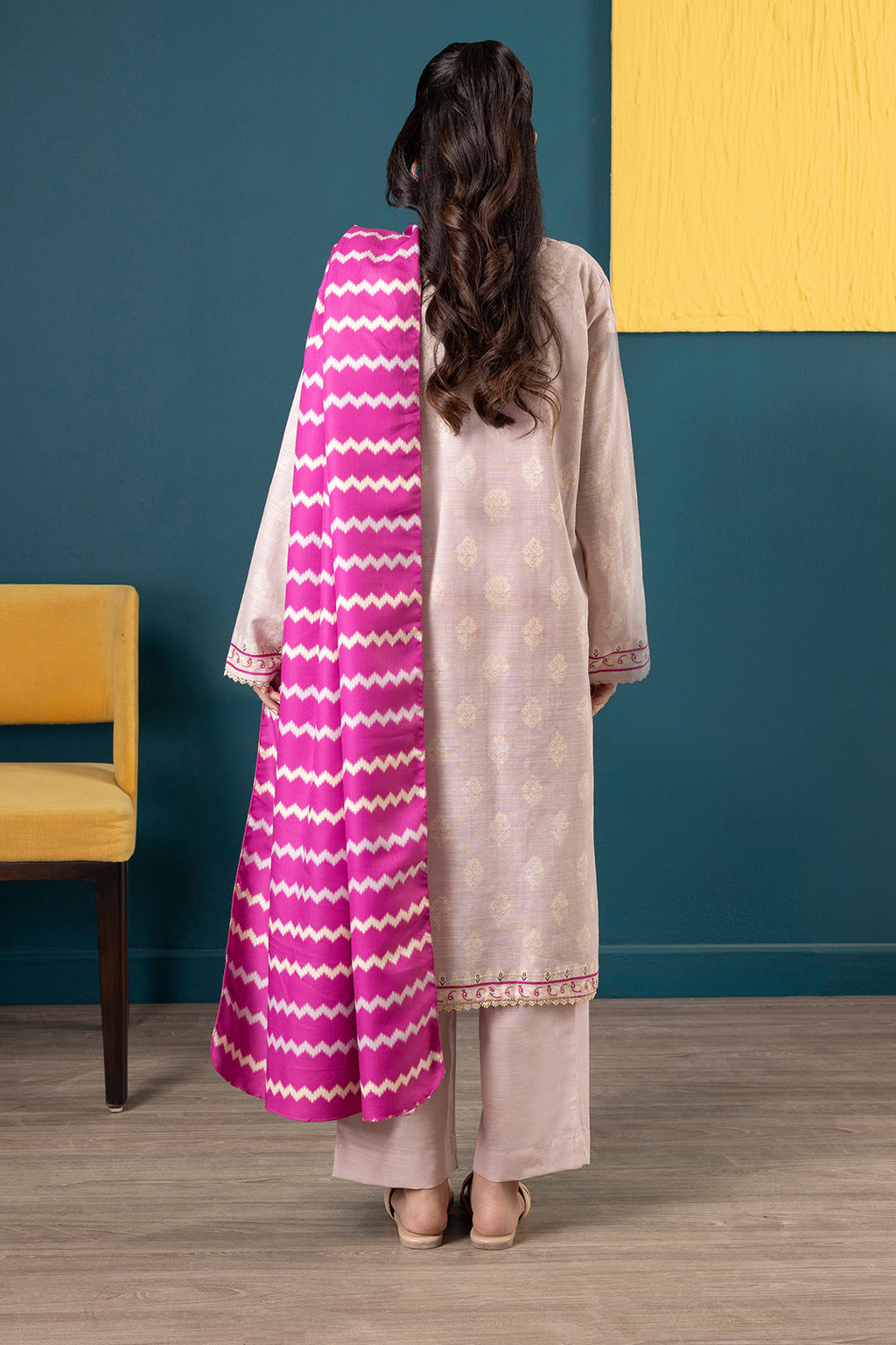 Kurta Shawl Trouser - 2706