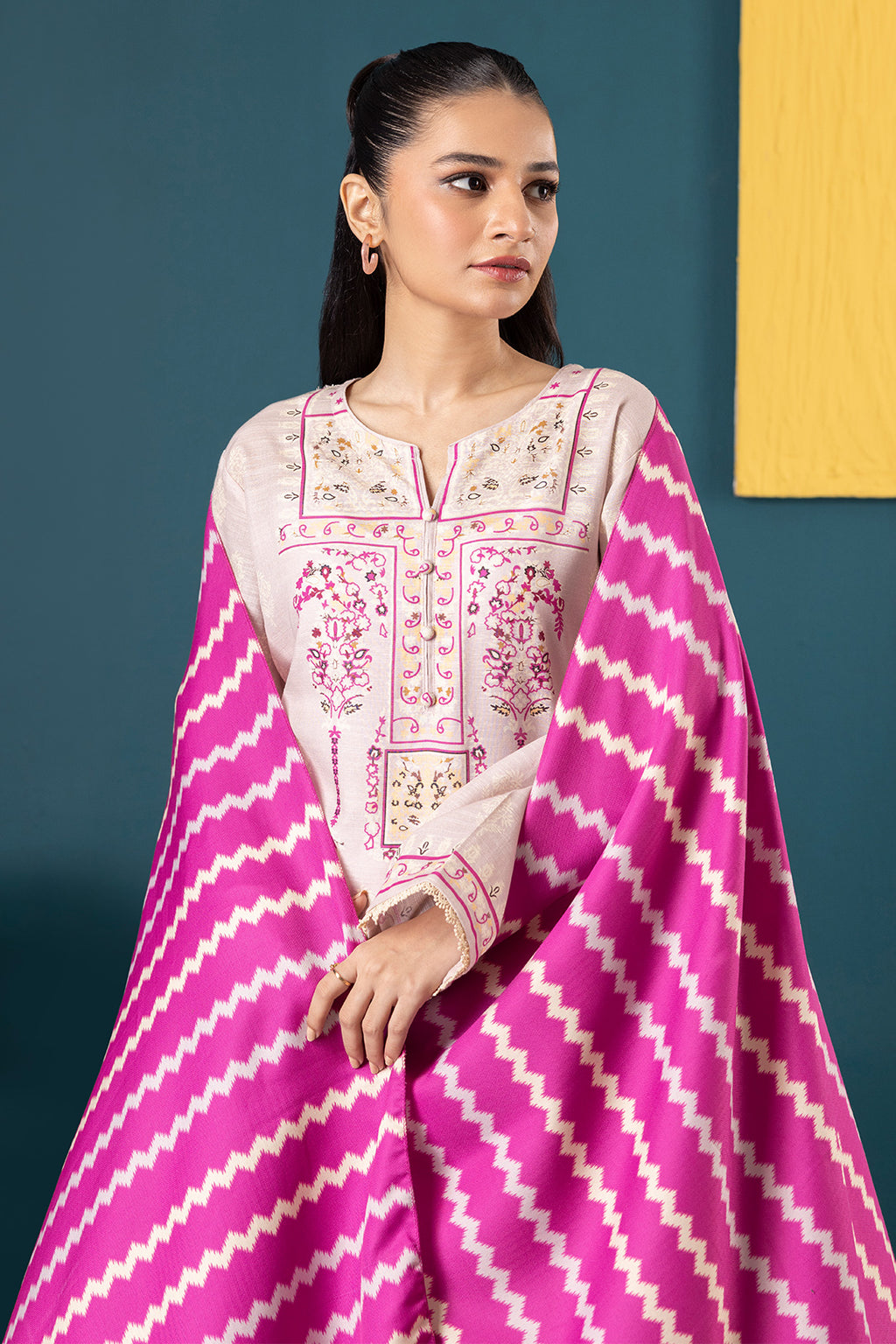 Kurta Shawl Trouser - 2706