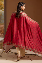 Embroidered Kurta Shawl Trouser - 2710