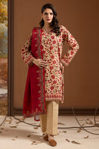 Embroidered Kurta Shawl Trouser - 2710