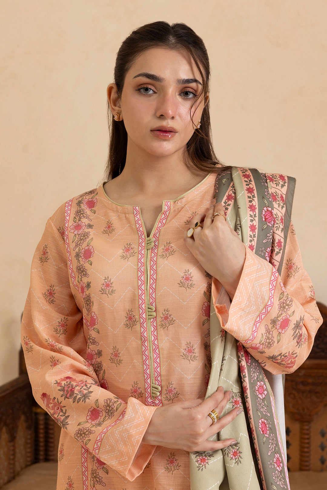 Kurta Shawl Trouser - 2784