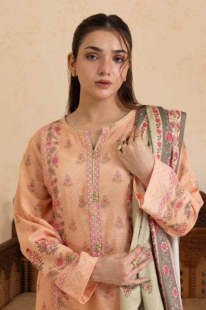 Kurta Shawl Trouser - 2784