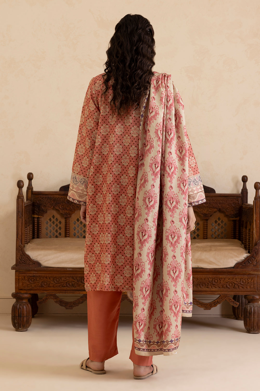 Kurta Shawl Trouser - 2788