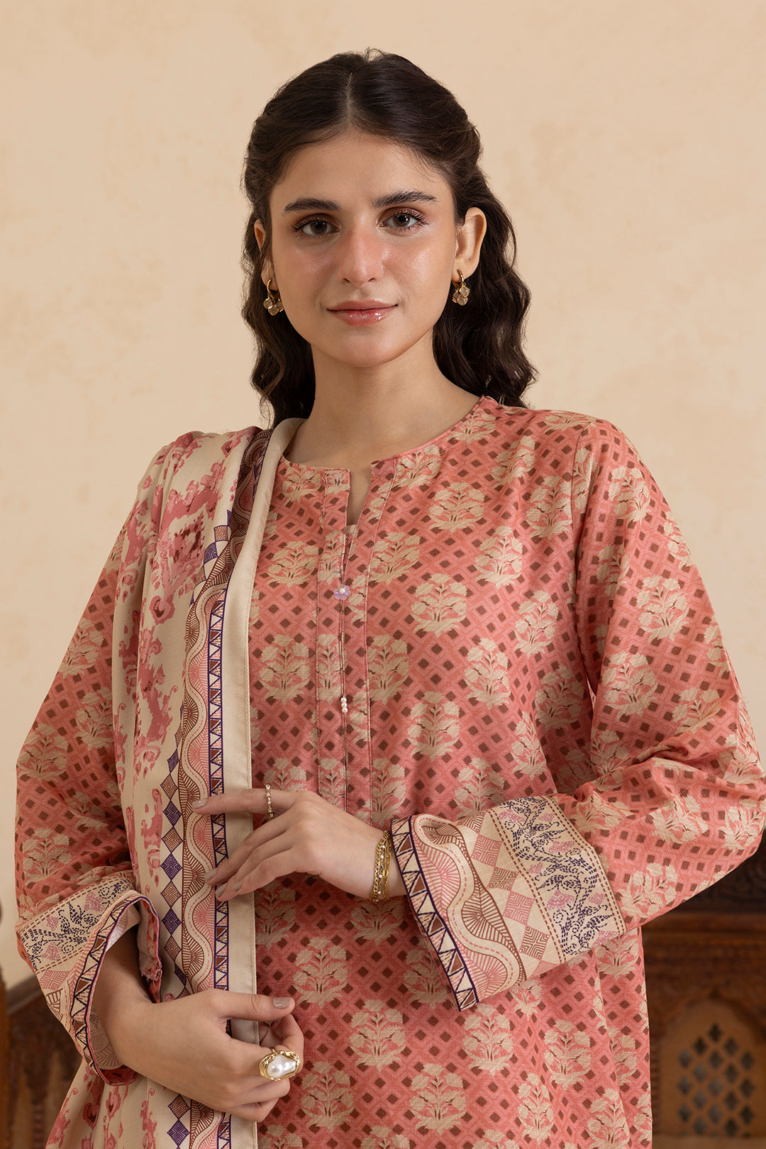 Kurta Shawl Trouser - 2788