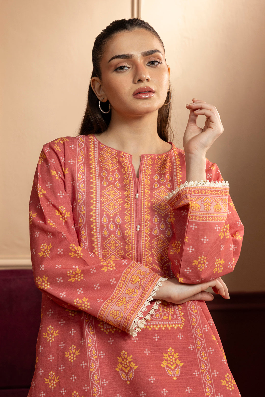 Kurta Shawl Trouser - 2862