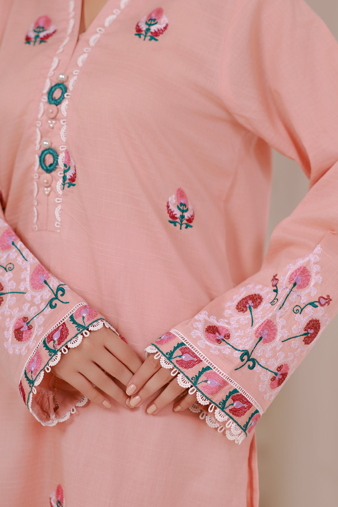 Embroidered Kurta Trouser - 3114