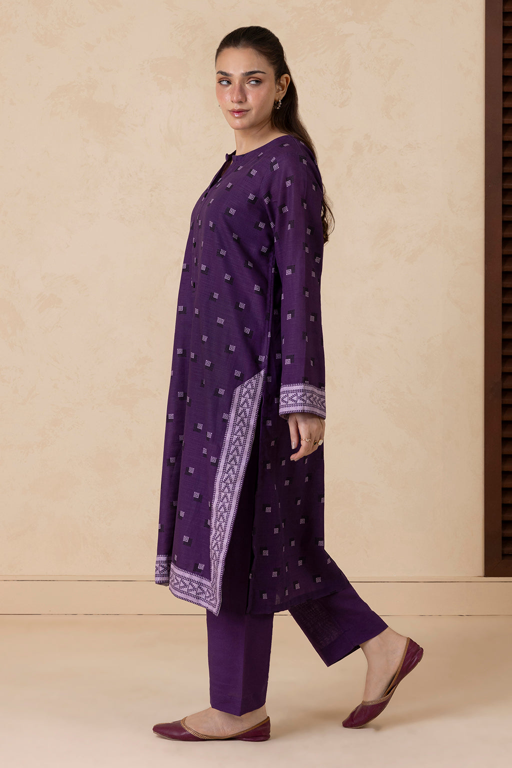 Kurta Shawl Trouser - 2870